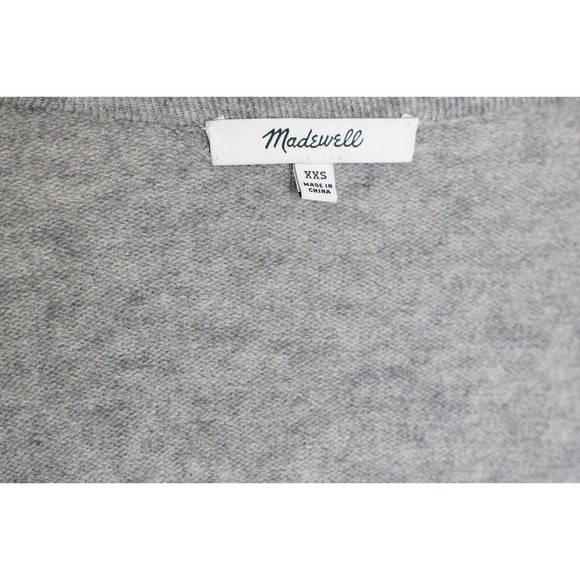 Madewell Ryder Coziest Yarn Alpaca Wool Gray Navy Long Duster Cardigan Size XXS - Picture 5 of 6